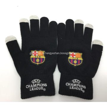 Пользовательские Футбольный Клуб "Барселона" Вязаные Перчатки